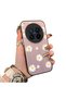 Vivo X300 Pro Compatible Women's Pink Striped Daisy Phone Case Shockproof