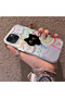 iPhone 14 Plus/15 Plus Compatible Colorful Line Cat Figure Phone Case Shock-Absorbing Protective Case - 2