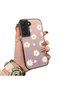Pink Striped Daisy Phone Case for Samsung Galaxy S22 Compatible Women's Shockproof Case