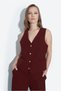 V-Neck Buttoned Vest