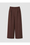 Brown Pleated Girls' Soft Touch Sweatpants