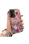 Samsung Galaxy A17 4G/5G Compatible Burgundy Pink Flower Pattern Phone Case Shockproof