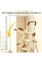 3‑Step Folding Step Ladder, Cream‑Yellow Household Step Stool with Widened Non‑Slip Pedals, Portable Collapsible Safety Ladder for Indoor Home Use - 3