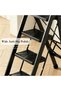 3‑Step Folding Step Ladder, Black Household Step Stool with Widened Non‑Slip Pedals, Portable Collapsible Safety Ladder for Indoor Home Use - 3