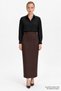 Striped High Waist Long Pencil Skirt - 3