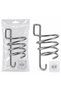 Chrome Metal Hair Dryer Hanger with Adhesive