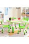 5-Piece Kids Table & Chairs Set, Height Adjustable Wipe-Clean Activity Table with 4 Chairs for Playroom Daycare - 7
