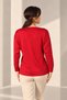 Women's V-Neck Floral-Leaf Patterned Long-Sleeved Blouse - 4