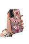 Samsung Galaxy A05S Compatible Burgundy Pink Floral Pattern Phone Case Shockproof