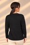 Women's Letter Patterned Long Sleeve Knitwear Blouse - 4