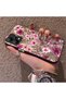 Poco X5 Compatible Burgundy Pink Floral Pattern Phone Case Shockproof - 2