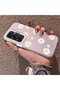 Pink Striped Daisy Phone Case for Samsung Galaxy S25 Compatible with Women, Shockproof - 2