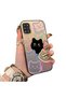 Samsung Galaxy A31 Compatible Colorful Line Cat Figure Phone Case Shock Absorbing Protective Case