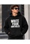 Write Your Own Rules Printed Cotton 3 Thread Threaded Oversize Sweatshirt