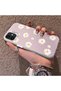 Pink Striped Daisy Phone Case for iPhone 12/12 Pro Compatible with Women, Shock-Proof - 2