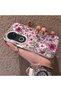 Vivo V50 Compatible Burgundy Pink Floral Pattern Phone Case Shockproof - 2