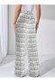 Women's High Waist Wide Leg Woven Pants - 4