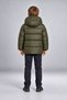 Boys' Khaki Fleece and Fur Hooded Windproof Inflatable Winter Coat - 5