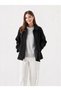 Women's Oversized Short Cashmere Coat with Button Detail - 5