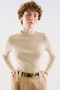 Fishneck Tricot Blazer Beige - 2