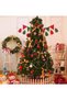 44 Pcs Christmas Tree Balls Ornaments, Christmas Decorative Hanging Baubles for Home Party Holiday Wedding Tree Decorations (Red/White) - 4