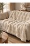 Bubble Plush Fluffy Non-Slip Sofa Cover - 175 X 215 - 3