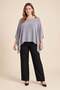 Mercerized Knitwear Cape Gray (Sizes 38-54) - 3