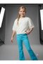 Girl's Bearded Drawstring Sweater and Spanish-Cut Jeans 2-Piece Set - 3