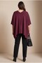 Mercerized Knitwear Cape Claret Red (Sizes 38-54) - 4