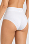 White Seamless Laser Cut High Waist Slip Panties - 4