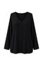 V-Neck Short Front Long Back Blouse