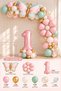Party 3 Year Old Butterfly and Daisy Themed Birthday Balloon Set, 35 Piece Party Decoration Set with Pink Number Foil Balloons - 2