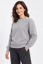 Women's Stone Color Crew Neck Sweatshirt Regular Winter 3 Yarn Soft Puff Fabric - 6