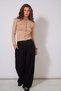 Basic Button Detail Tricot Cardigan Camel