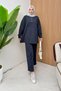 Scubaflex Comfort Flexible Textured Zipper Detailed Women's Hijab Set - 7