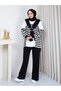 Women's Shawl Detailed Buckle Tricot Tunic Set - 5