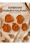 5-Piece Autumn Cookie Mold and Stamp Set - 3D Printer Production Sweater, Mushroom House, Maple Leaf, Coffee Cup, and Acorn Shaper