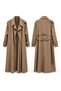 Waist Belted Suede Trench Coat 806 Mink - 4