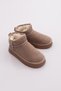Nubby Thick Sole Winter Children's Boots with Fur Inside - 2