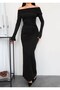 One Shoulder Gathered Long Dress - 3