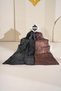 Myndos 2-Piece Soft Shawl Pack Black-Claret Red