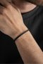 Tiny Arrow Design Black Hematite Natural Stone Macrame Men's Bracelet - 5