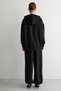 Volire Women's Hooded Sweatshirt with Pockets and Elastic Cuffs Pants Black Top and Bottom Set - 6