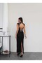 High Neck Open Back Lace Dress - 3