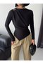 Drapeli Shoulder Accessory Detailed Long Sleeve Blouse - 6