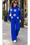 Design Organza Floral Knitted Knitwear Double Set