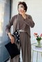 Shalwar Cut Double Face Trouser Set - Mink - 3