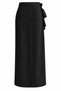 Black Side Tie Detailed Skirt - 2Y1168 - 2