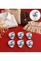 White and Brown Triangular Patterned Asymmetrical Button 2 cm Button 1 Pack 6 Pieces