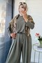 Shalwar Cut Double Face Trouser Set - Khaki - 7